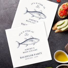 Groom Bachelor Party Angeltour Wochenende Serviette