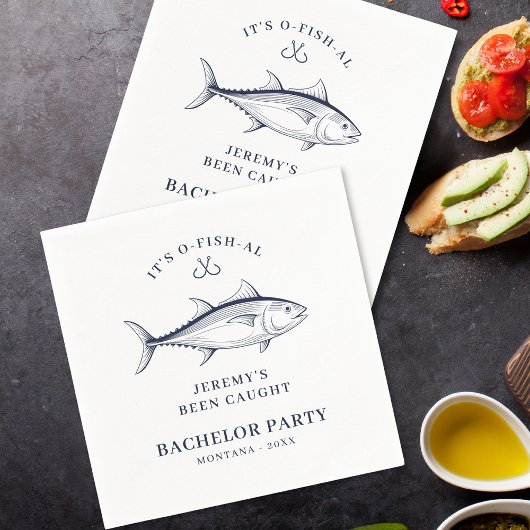 Groom Bachelor Party Angeltour Wochenende Serviette