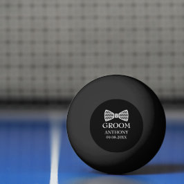 Groom Bachelor Party Black Modern Wedding Tischtennisball