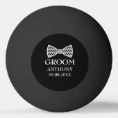 Groom Bachelor Party Black Modern Wedding Tischtennisball (Vorderseite)
