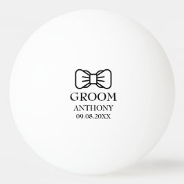 Groom Bachelor Party Black Modern Wedding Tischtennisball