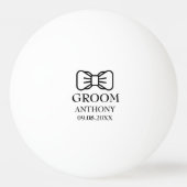 Groom Bachelor Party Black Modern Wedding Tischtennisball (Rückseite)