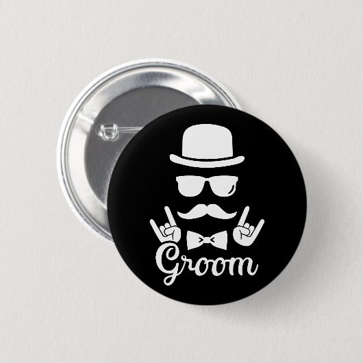 Groom Bachelor Party Button (Vorne & Hinten)