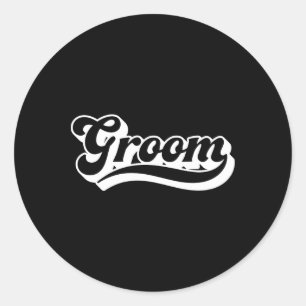 Groom Bachelor Party für Männer Matching Crew Squa Runder Aufkleber