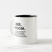 Groom Bachelor Party Geschenke Zweifarbige Tasse (Vorderseite Links)