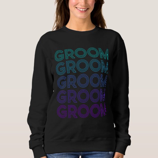 Groom Bachelor Party Retro Sweatshirt (Vorderseite)