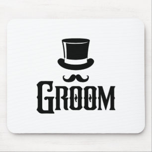 Groom Bachelor Party Top Hat Wedding Funny Matchin Mousepad