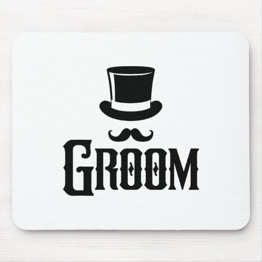 Groom Bachelor Party Top Hat Wedding Funny Matchin Mousepad (Vorne)