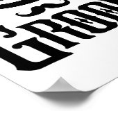 Groom Bachelor Party Top Hat Wedding Funny Matchin Poster (Ecke)