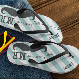 Groom Beach Wedding Vintag bin ich ihr Mr. Badesandalen