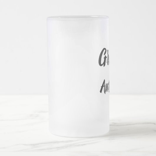 Groom Black and White Individuelle Name Geschenke Mattglas Bierglas (Mittel)