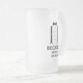 Groom Black Bow Krawatte Mattglas Bierglas (VorderseiteRechts)