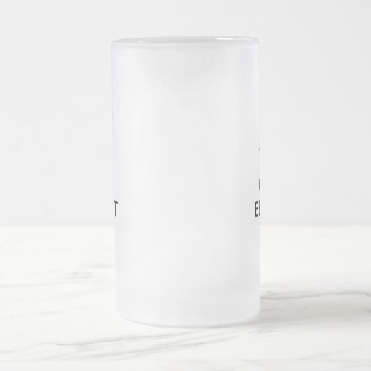 Groom Black Bow Krawatte Mattglas Bierglas (Mittel)