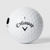 Groom Black Bow Tie Golfball (Logo)