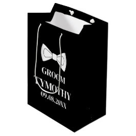 Groom Black Elegant Moderne Geschenke Hochzeit Mittlere Geschenktüte
