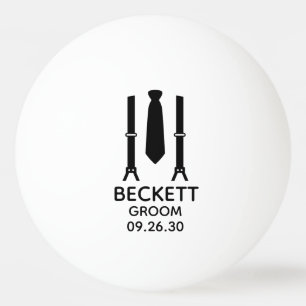 Groom Black Krawatte Tischtennisball