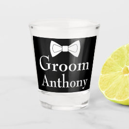 Groom Black und White Individuelle Name Geschenke Schnapsglas