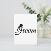 Groom (Blk Top Hat) Postkarte (Stehend Vorderseite)