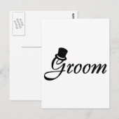 Groom (Blk Top Hat) Postkarte (Vorne/Hinten)