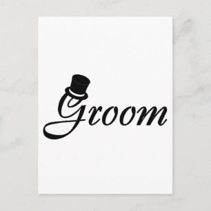Groom (Blk Top Hat) Postkarte