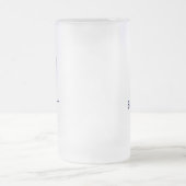 Groom Blue Bow Krawatte Mattglas Bierglas (Mittel)