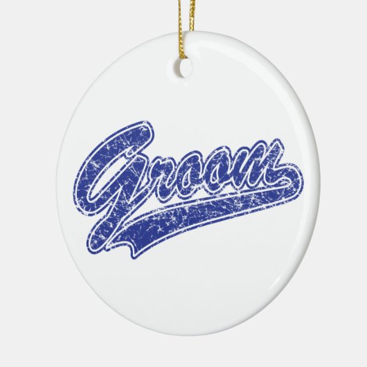 Groom Blue Keramikornament (Links)