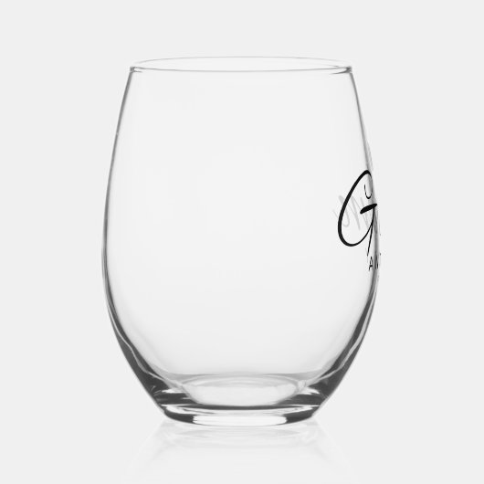 Groom Bow Weinglas Ohne Stiel (Rechts)