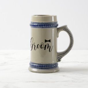 Groom-Bowtie Wedding,-Bachelor-Party Bierglas