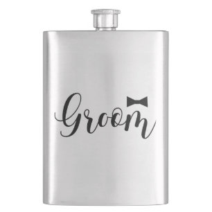 Groom-Bowtie Wedding,-Bachelor-Party Flachmann