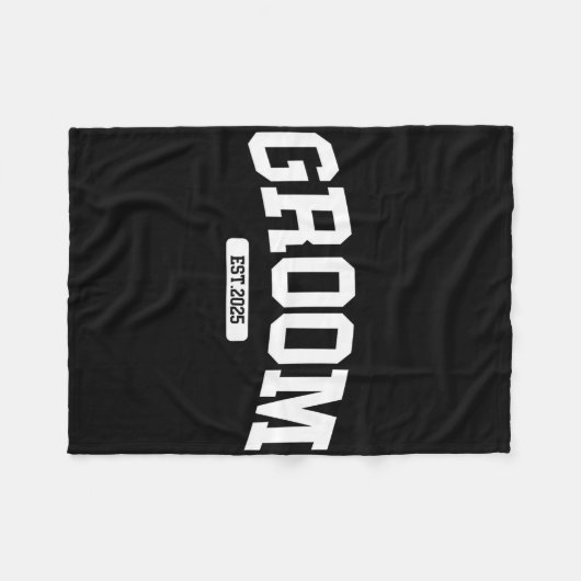 Groom Bride 2025 Just Married Couples Verlobung W Fleecedecke (Vorderseite (Horizontal))