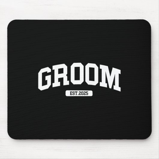 Groom Bride 2025 Just Married Couples Verlobung W Mousepad (Vorne)