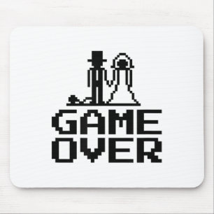 Groom Bride Game Over Stag Party Wedding _1 Mousepad