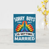 Groom bride gay pride sorry boys this guy is karte (Gelbe Blume)