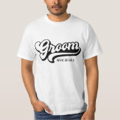 Groom Bride Individuelle Name T - Shirt Bacheloret (Vorderseite)