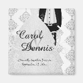 Groom & Bride Keepake Magnet (Vorne)