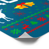 Groom bride married couple ugly christmas sweater  poster (Ecke)