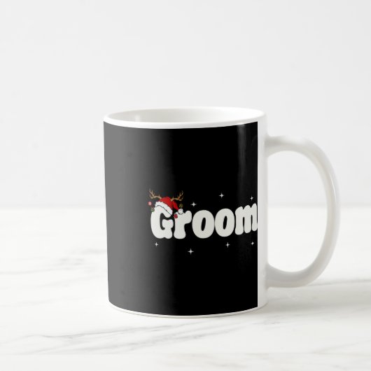 Groom Bride Santa Couples Weihnachtsausstellungen Kaffeetasse (Rechts)