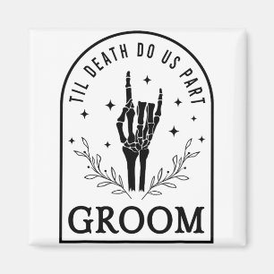 Groom Bride Skeleton Gothic Halloween Verlobung W Magnet