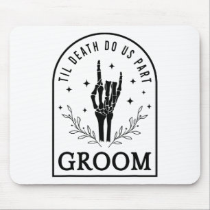 Groom Bride Skeleton Gothic Halloween Verlobung W Mousepad