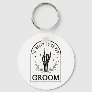 Groom Bride Skeleton Gothic Halloween Verlobung W Schlüsselanhänger