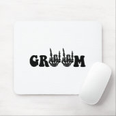 Groom Bride Skeleton Gothic Halloween Wedding Bach Mousepad (Mit Mouse)