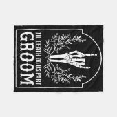 Groom Bride Skeleton Hand Paare Matching Wedding Fleecedecke (Vorderseite (Horizontal))