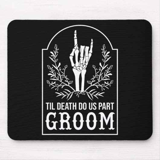 Groom Bride Skeleton Hand Paare Matching Wedding Mousepad (Vorne)