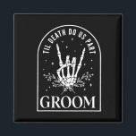 Groom Bride Skeleton Rock Hand Paare Wedding Hal Magnet<br><div class="desc">Groom Bride Skeleton Rock Hand Paare Hochzeit Halloween</div>