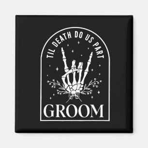 Groom Bride Skeleton Rock Hand Paare Wedding Hal Magnet