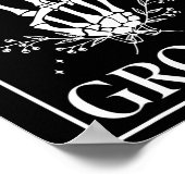 Groom Bride Skeleton Rock Hand Paare Wedding Hal Poster (Ecke)