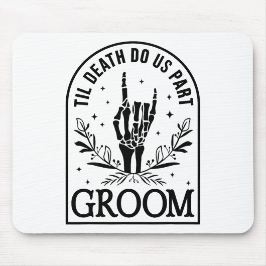 Groom Bride Verlobung Hochzeit Halloween Paare Ma Mousepad (Vorne)