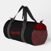 GROOM Burgundy White Duffle Bag (Rechte Ecke)