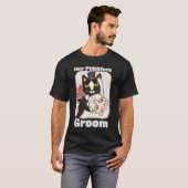 Groom Cat Wedding Couple Black T - Shirt (Vorne ganz)