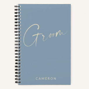 Groom   Chic Minimalistisch Personalisiert Dusty B Notizblock
